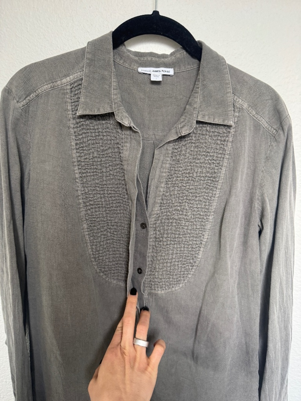 James Perse- Grey Button Down
